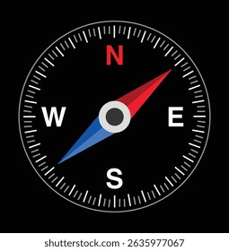Compass icon vector on white background