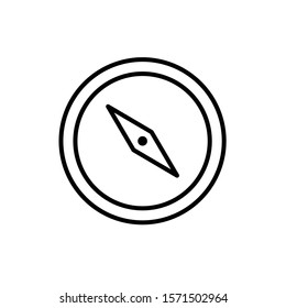compass icon vector outline style design