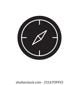 Compass icon vector, Compass pictogram trendy style simple flat sign on white background..eps