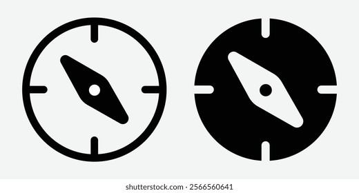 Compass Icon Vector. Compass icon set. Compass arrow vector icons. Indicator Sign. destination.