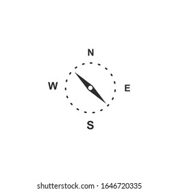 compass Icon vector sign isolated for graphic and web design. compass symbol template color editable on white background.