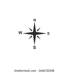 compass Icon vector sign isolated for graphic and web design. compass symbol template color editable on white background.