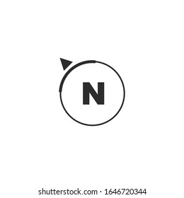 compass Icon vector sign isolated for graphic and web design. compass symbol template color editable on white background.