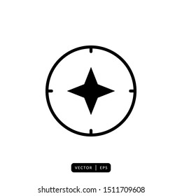 Compass Icon Vector - Sign Or Symbol