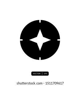 Compass Icon Vector - Sign Or Symbol