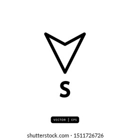 Compass Icon Vector - Sign or Symbol