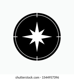 Compass Icon - Vector Sign and Symbol for Design, Presentation, Website or Apps Elements.