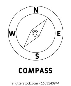 Compass Icon - Vector Sign and Symbol for Design, Presentation, Website or Apps Elements.