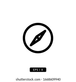 Compass Icon Vector - Sign or Symbol