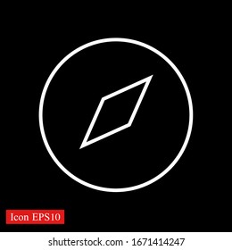 Compass Icon Vector - Sign or Symbol