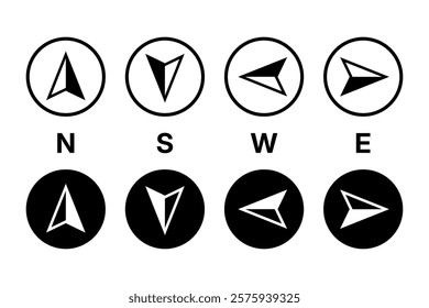 Compass icon vector. Compass sign. Compass symbol vector illustration