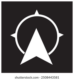 compass icon vector simple design illustration