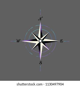 Compass Icon Vector. Simple flat symbol.