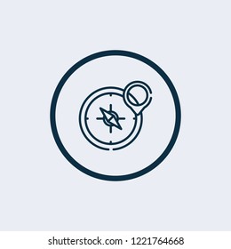 Compass Icon Vector. Simple flat symbol. Perfect Black pictogram illustration