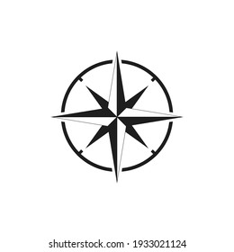 Compass icon vector. Simple navigation sign