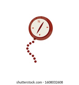 Compass icon vector. Stock vector illustration isolated on white background.