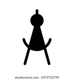 Ilustración de diseño de símbolo de Vector de brújula