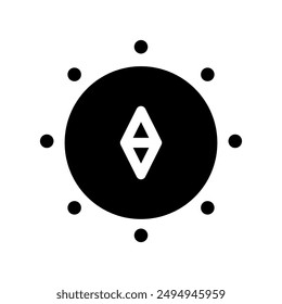 Compass Icon Vector Symbol Design Illustration