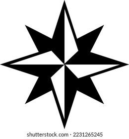 Kompasssymbol, Vektorsymbol-Vorlage auf weißem Hintergrund..eps

