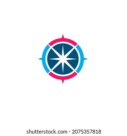 compass icon  vector template illustration design