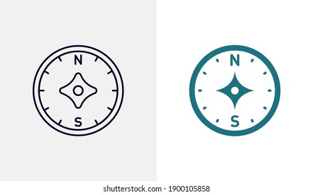 Compass icon vector template, Travel design icon concepts, Creative design