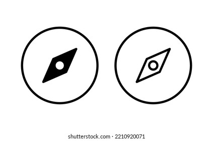 Compass icon vector for web and mobile app. arrow compass icon sign and symbol