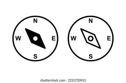 Compass icon vector for web and mobile app. arrow compass icon sign and symbol