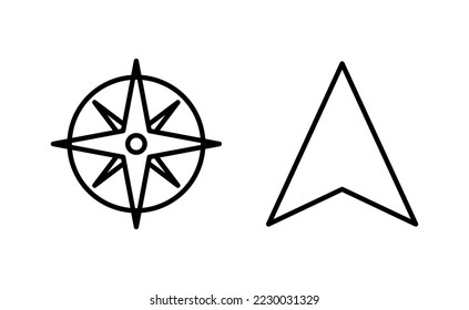 Compass icon vector for web and mobile app. arrow compass icon sign and symbol