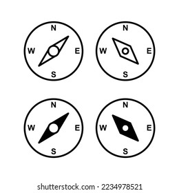 Compass icon vector for web and mobile app. arrow compass icon sign and symbol