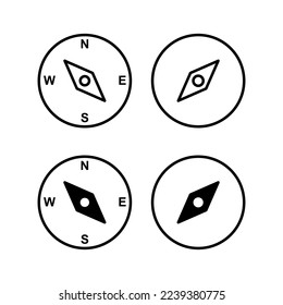Compass icon vector for web and mobile app. arrow compass icon sign and symbol