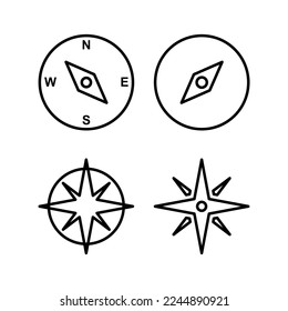 Compass icon vector for web and mobile app. arrow compass icon sign and symbol