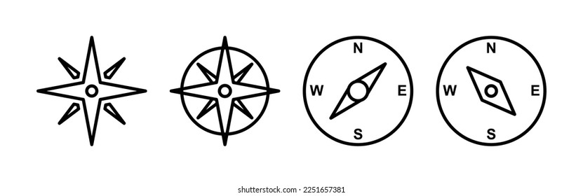 Compass icon vector for web and mobile app. arrow compass icon sign and symbol