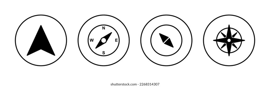 Compass icon vector for web and mobile app. arrow compass icon sign and symbol