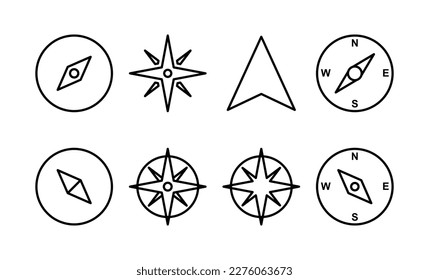 Compass icon vector for web and mobile app. arrow compass icon sign and symbol