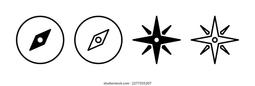 Compass icon vector for web and mobile app. arrow compass icon sign and symbol