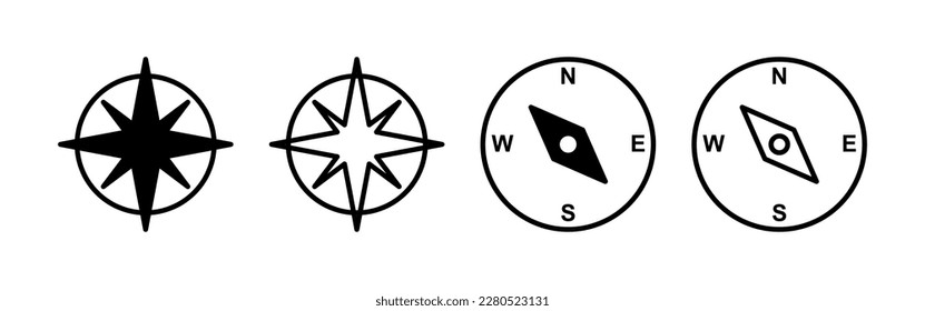 Compass icon vector for web and mobile app. arrow compass icon sign and symbol