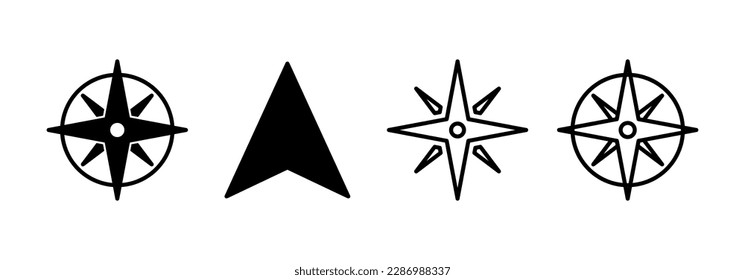 Compass icon vector for web and mobile app. arrow compass icon sign and symbol