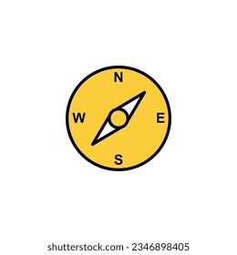 Compass icon vector for web and mobile app. arrow compass icon sign and symbol