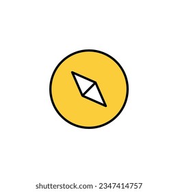 Compass icon vector for web and mobile app. arrow compass icon sign and symbol