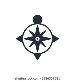 compass icon. vector.Editable stroke.linear style sign for use web design,logo.Symbol illustration.