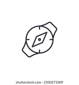 Compass icon. vector.Editable stroke.linear style sign for use web design,logo.Symbol illustration.