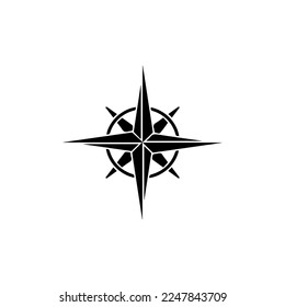 vector de icono de brújula, aislado en fondo blanco
