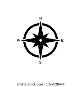 Compass icon, Vintage compass vector