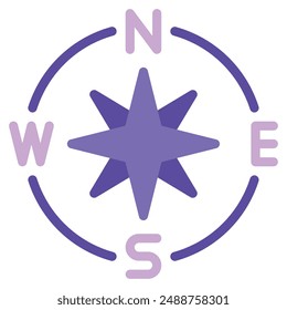 Compass icon for web, app, infographic, etc