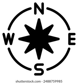 Compass icon for web, app, infographic, etc