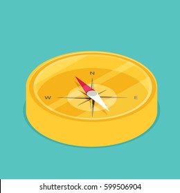  Compass icon web. Flat vector
