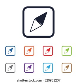 Compass icon for web and mobile