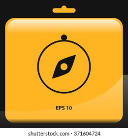 compass icon for web and mobile. flat design style