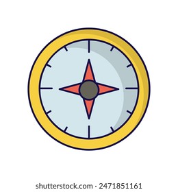compass icon with white background vector stock illustration