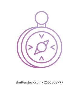 compass icon with white background vector stock illustration